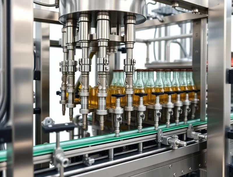 Industrial rotary filling machine for dairy applications